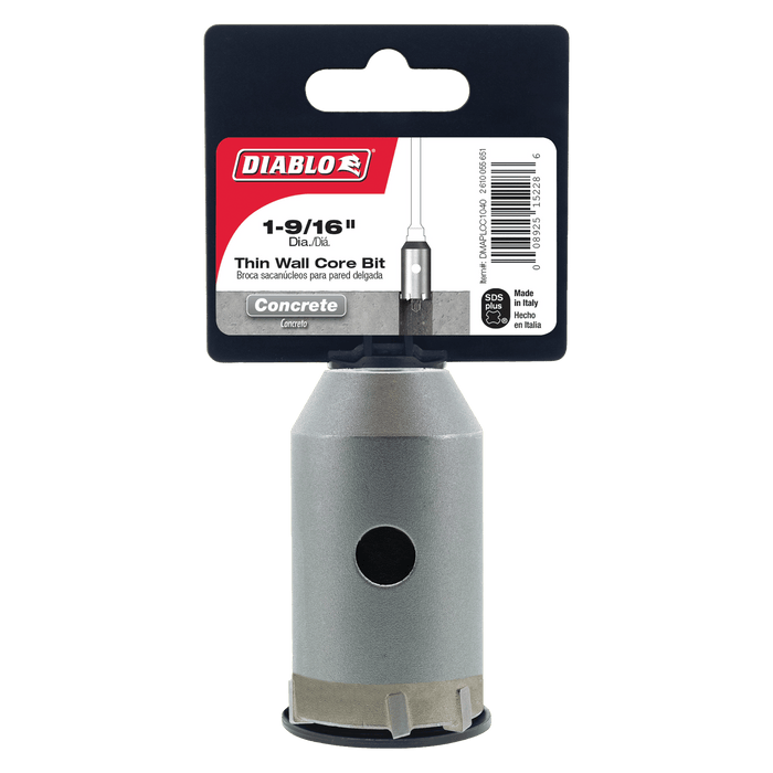 1-9/16" SDS-Plus Carbide Tipped Thin Wall Core Bit