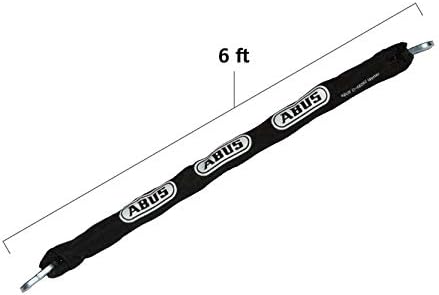 ABUS Hardened Steel 8KS 6 Foot x 5/16" Thick Square Security Chain for Bikes, Containers, Trailers, ATV's, Motorcycles and Personal/Industrial Property 6' 8KS