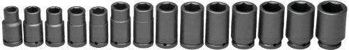 Wright Tool 660 3/4" Drive 6 Point Standard Metric Impact Socket Set (14-Piece)