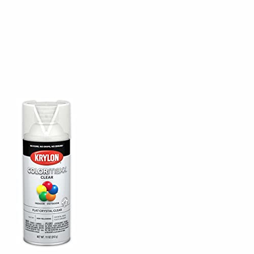 12 oz Krylon K05547007 Crystal Clear COLORmaxx Paint & Primer Spray Paint, Flat