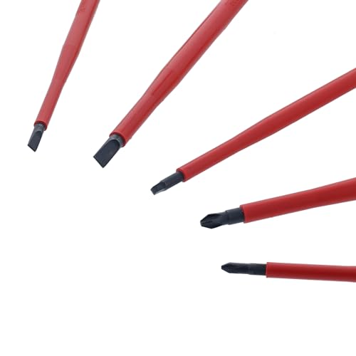 Wiha 32059 5 Piece Insulated SoftFinish Slotted/Phillips/Square Screwdriver Set