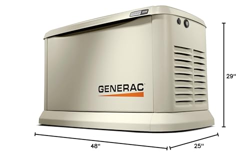 Generac 7290 Guardian 26kW Home Standby Generator – Aluminum Enclosure, Wi-Fi Enabled, G-Force Engine, Whole House Backup