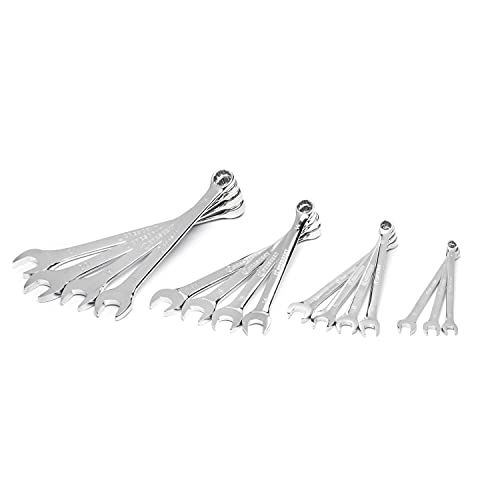 Crescent 15-Piece 12-Point Metric Combination Wrench Set with Tool Roll