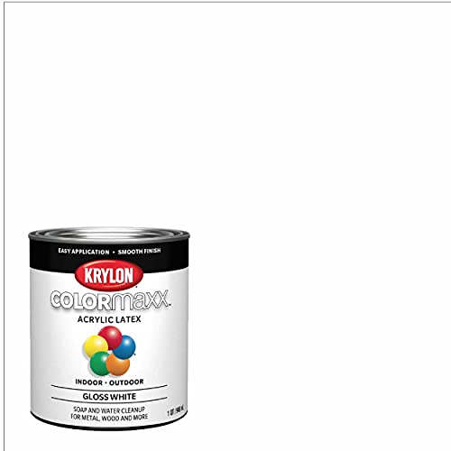 1 qt Krylon K05625007 White COLORmaxx Paint & Primer, Gloss