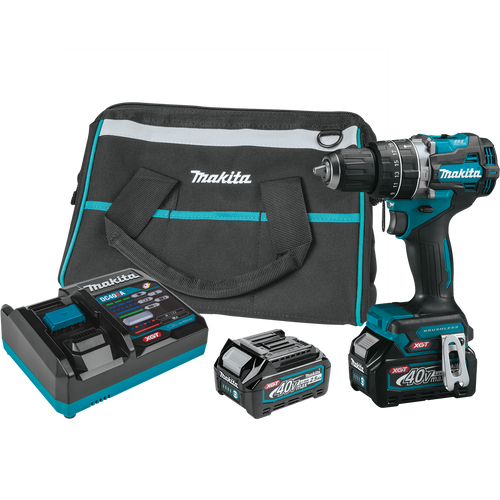 Makita (GPH02D) 40V MAX XGT Compact Brushless Cordless 1/2" Hammer Driver-Drill Kit (2.5Ah)