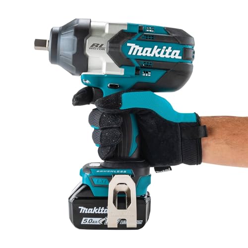 Makita XWT19T 18V LXT Brushless 3-Speed 1/2" Sq. Drive Impact Wrench Kit w/ Detent Anvil (5.0Ah) & FREE Makita T-90037