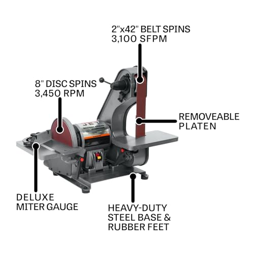 JET 2" x 42" Belt and 8" Disc Sander, 3/4 HP, 1Ph 115V (Model J-41002)