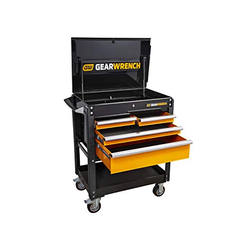 GEARWRENCH 33" 4 Drawer Black & Orange Utility Cart - 83168