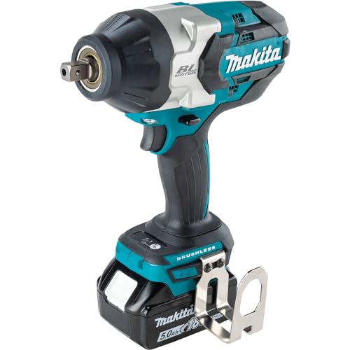 Makita XWT19T 18V LXT Brushless 3-Speed 1/2" Sq. Drive Impact Wrench Kit w/ Detent Anvil (5.0Ah) & FREE Makita T-90037