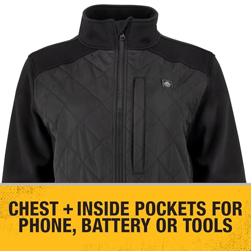 DEWALT DCHJ102BD1 Women's Lightweight, Wind Resistant Hybrid Heated Jacket Kit with Battery - Black, Size M