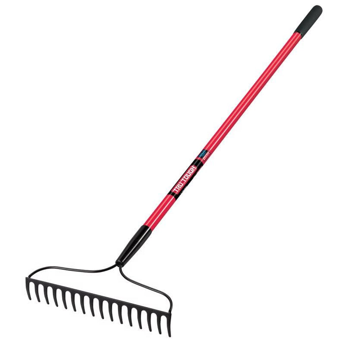 Truper 32404 Tru Tough Welded Bow Rake, 16-Teeth, Fiberglass Handle 60-Inch