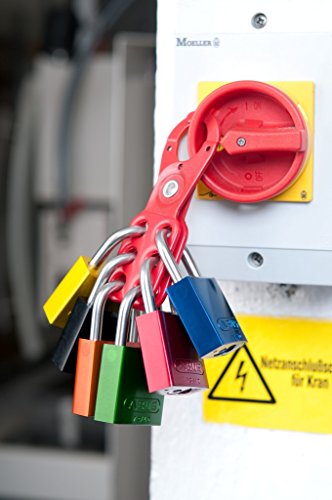 ABUS Yellow 72/40 Lockout Tagout Padlock w/ 1" Shackle, Single Padlock, Keyed Different, 1 Padlock with 2 Keys