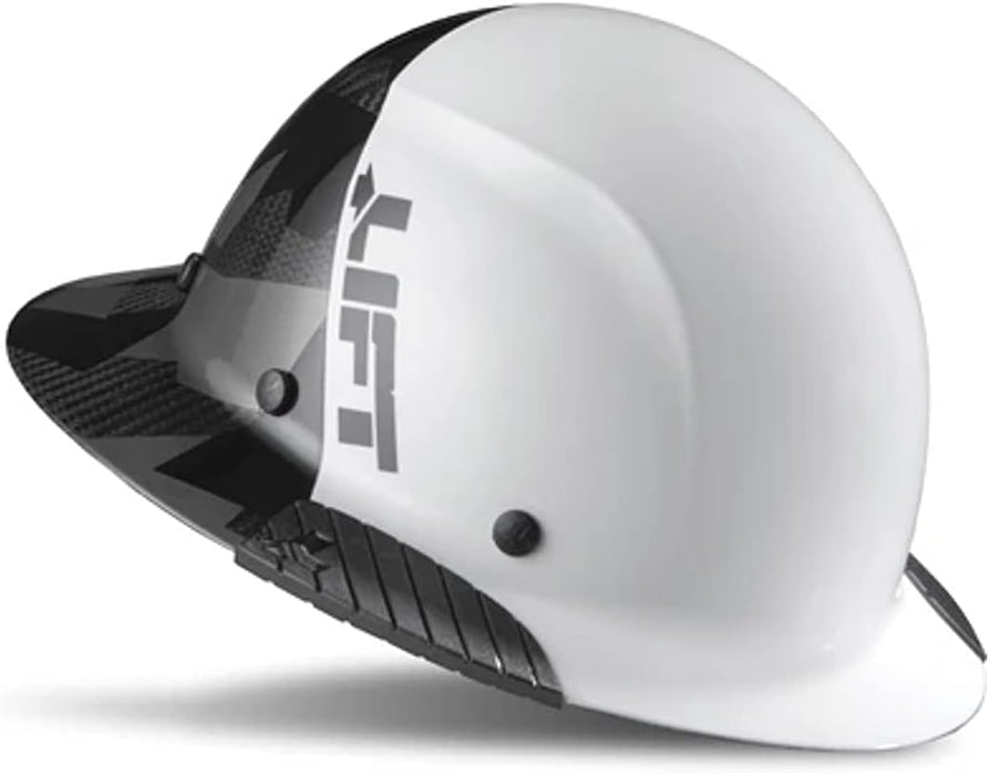 LIFT Safety HDF50C-20CK DAX Carbon Fiber Full Brim 50-50, White/Black Camo