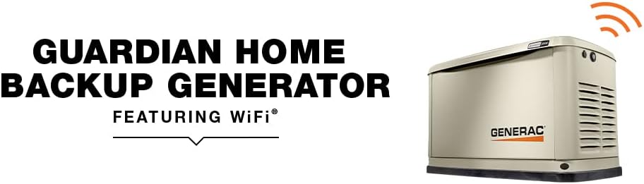 Generac 7043 Guardian 22kW LP / 19.5kW NG Home Standby Generator – Air-Cooled, Wi-Fi Enabled, 200-Amp Transfer Switch