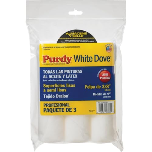 Purdy White Dove Woven 3/8 in. x 9 in. W Paint Roller Cover For Smooth Surfaces 3 pk