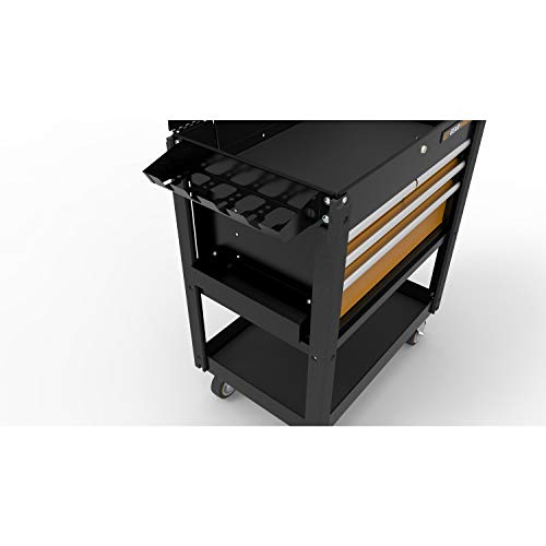 GEARWRENCH 33" 4 Drawer Black & Orange Utility Cart - 83168