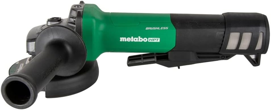 Metabo HPT Angle Grinder | 4-1/2-Inch | 12 Amp | Paddle Switch | AC Brushless Motor | 3-Position Side Handle | 5 Safety Features | G12BYEQ2