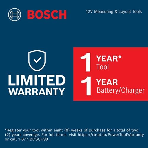 BOSCH GCL165-82CGL 12V Max Connected Green-Beam Cross-Line Laser with Plumb Points, Bluetooth, IP65 Durability, 125 Ft Range, VisiMax Technology, Includes 12V Battery & Charger and Magnetic Mount