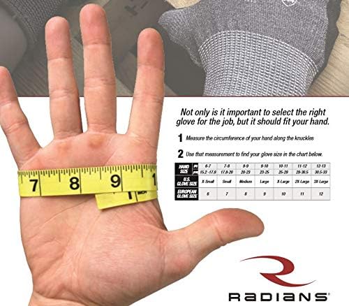 Radians RWG603 Cut Protection Sandy Foam Nitrile Coated Glove, Cut Protection Level A5, Large (Pack of 1)