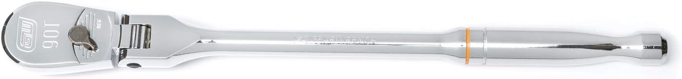 GEARWRENCH 4 Piece 1/4", 3/8" & 1/2" Drive 90 Tooth Full Polish Flex-Head RATCHET Set - 81230T, Multicolored