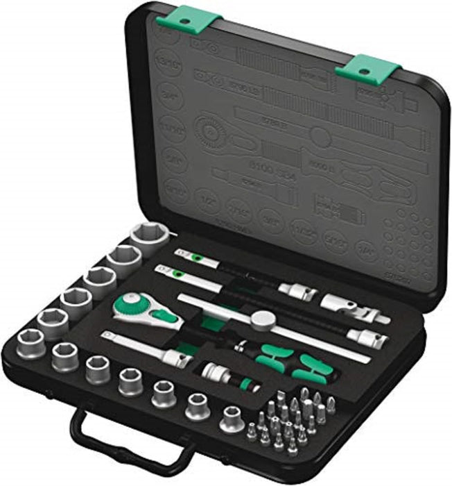 Wera Tools (5003596001) Zyklop 8100 SB 4 3/8-Inch SAE Ratchet Set, 38-Piece