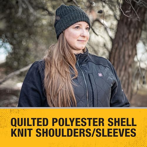 DEWALT DCHJ102BD1 Women's Lightweight, Wind Resistant Hybrid Heated Jacket Kit with Battery - Black, Size M