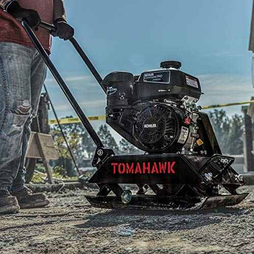 Tomahawk Vibratory Plate Compactor Tamper for Dirt, Asphalt, Gravel, Soil Compaction with 6HP Engine