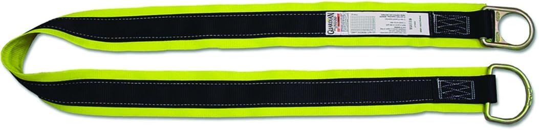 Guardian Fall Protection (10794) Premium 30-Feet X-Arm with Large and Small D-Rings, Black/Green