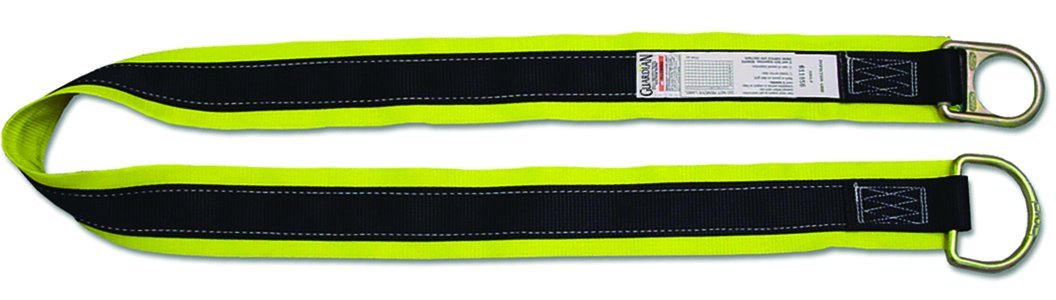 Guardian Fall Protection (10794) Premium 30-Feet X-Arm with Large and Small D-Rings, Black/Green