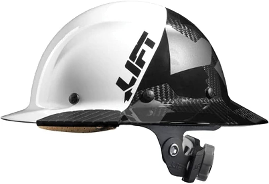LIFT Safety HDF50C-20CK DAX Carbon Fiber Full Brim 50-50, White/Black Camo