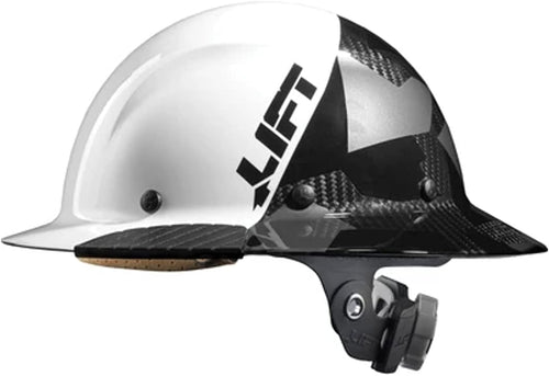 LIFT Safety HDF50C-20CK DAX Carbon Fiber Full Brim 50-50, White/Black Camo