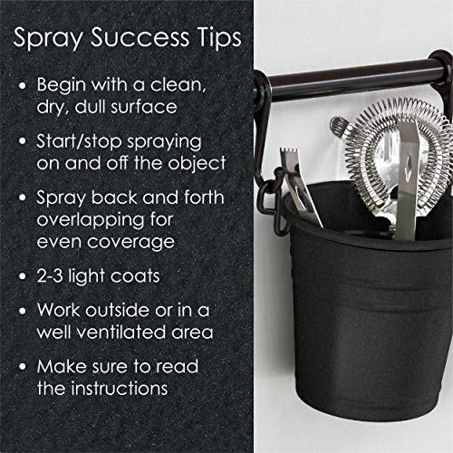 12 oz Krylon K02782007 Black Fusion All-In-One Paint & Primer Spray Paint, Hammered