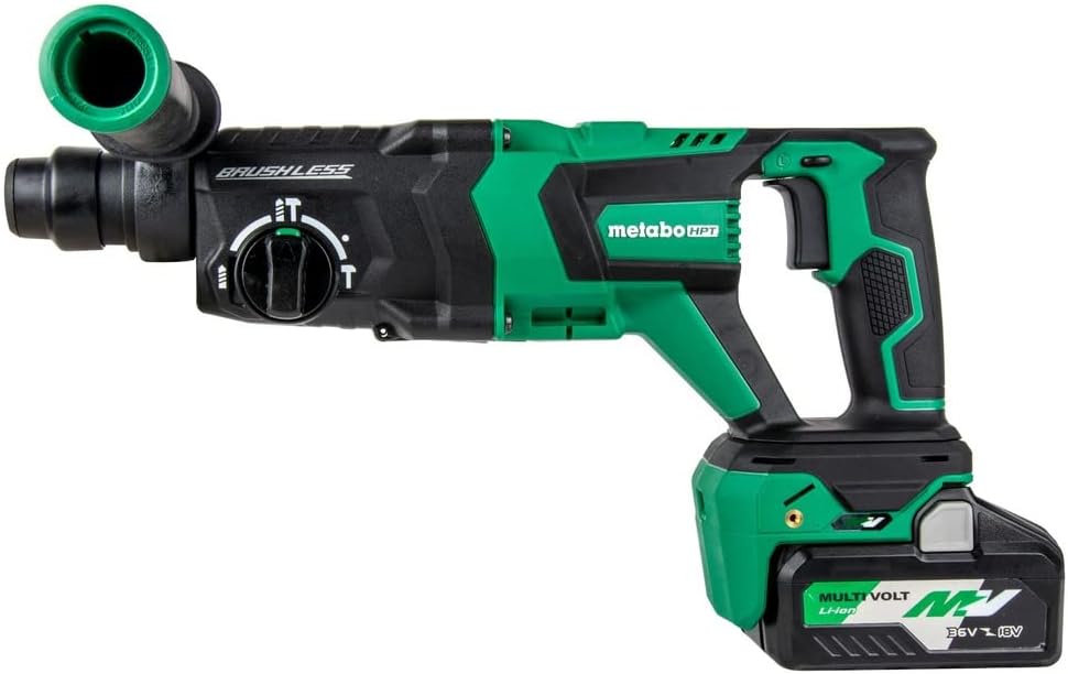 Metabo HPT 36V MultiVolt Cordless Rotary Hammer | Tool Only - No Battery | SDS PLUS | 1-1/8-Inch | D-Handle | Reactive Force Control | DH3628DDQ4