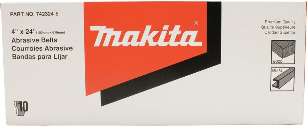 Makita 794133-F-2 150 Grit 4-Inch by 24-Inch Sanding Belt (Pack of 2)