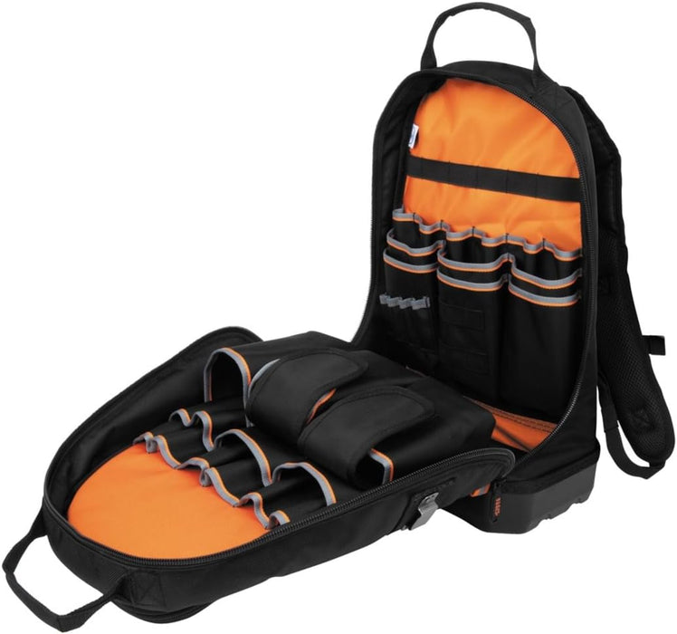 Klein Tools 55421BP-14 Tradesman Pro Tool Bag Backpack, 39 Pockets, Black, 14-Inch