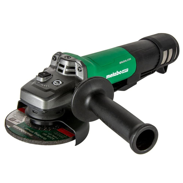 Metabo HPT Angle Grinder | 4-1/2-Inch | 12 Amp | Paddle Switch | AC Brushless Motor | 3-Position Side Handle | 5 Safety Features | G12BYEQ2