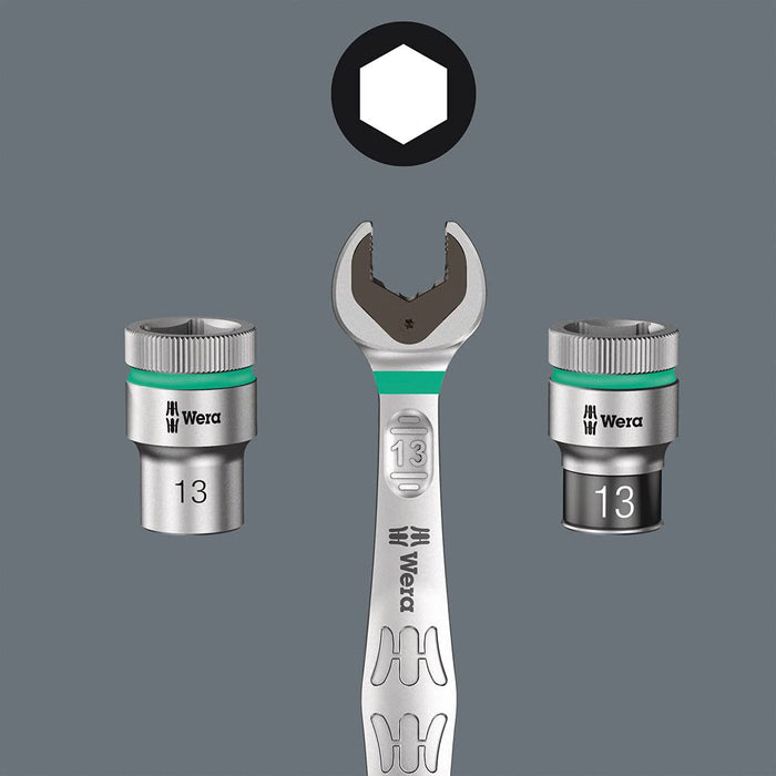 Wera Tools (05004017001) 8100 SA 7 Zyklop Metal Ratchet Set with 1/4" Square Drive, 28 Piece, Metric