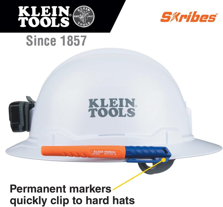 Klein Tools 861914 Skribes Fine Tip Permanent Markers, Multi-Color, 4-Pack