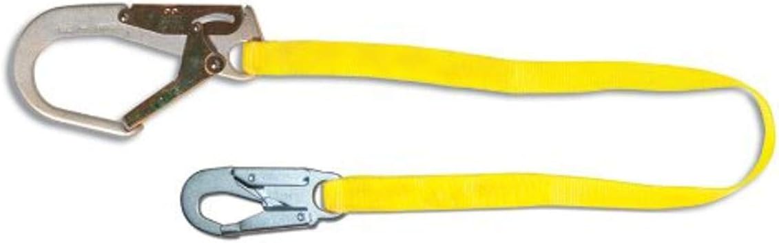 Guardian Fall Protection (01261) 4-Foot Single Leg Non-Shock Absorbing Lanyard with Rebar Hook