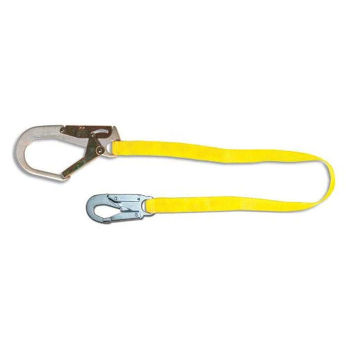 Guardian Fall Protection (01261) 4-Foot Single Leg Non-Shock Absorbing Lanyard with Rebar Hook