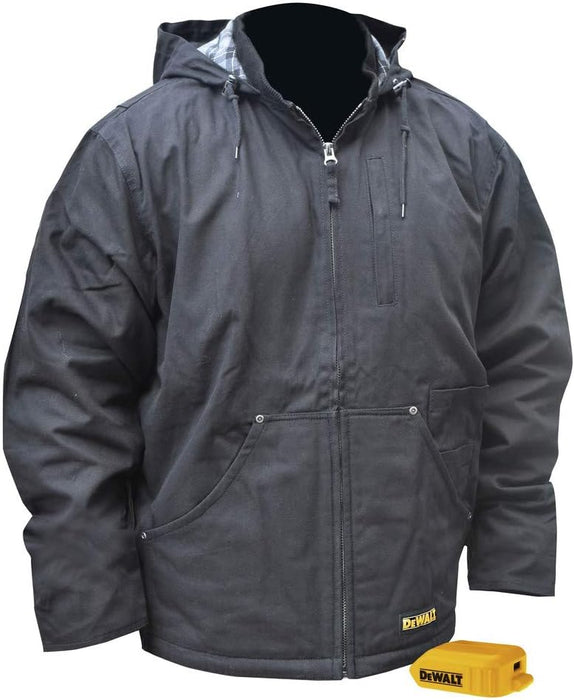 DEWALT Unisex Adult with 2.0ah Battery and Charger DEWALT Heated Heavy Duty Work Coat, Black, Size 2X - DCHJ076ABD1