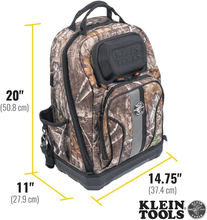 Klein Tools 62800BPCAMO Tradesman Pro XL Tool Bag Backpack, 40 Pockets, Camo