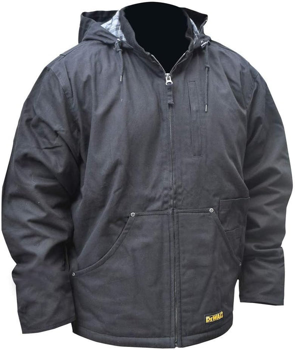 DEWALT DCHJ076A Heated Heavy Duty Work Coat Kit with 2.0Ah Battery and Charger, Large, Black (DCHJ076ABD1-L)