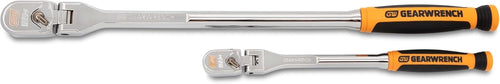GEARWRENCH 81204XP 2 Piece 1/4" and 3/8" Drive 120XP Dual Material Flex Handle Teardrop Ratchet Set