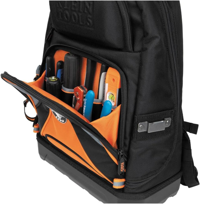 Klein Tools 55421BP-14 Tradesman Pro Tool Bag Backpack, 39 Pockets, Black, 14-Inch