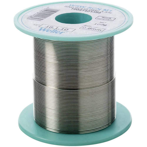 Weller WSW SCN M1 T0051401399 Lead Free Solder Wire, Ø 0.8mm, Alloy Sn99.3Cu0.6Ni0.05, Flux Content 3.5%, 100g