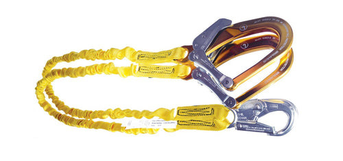 Guardian Fall Protection (21215) 6-Feet Double Leg Internal Shock Lanyard with HS Aluminum Snap Hook