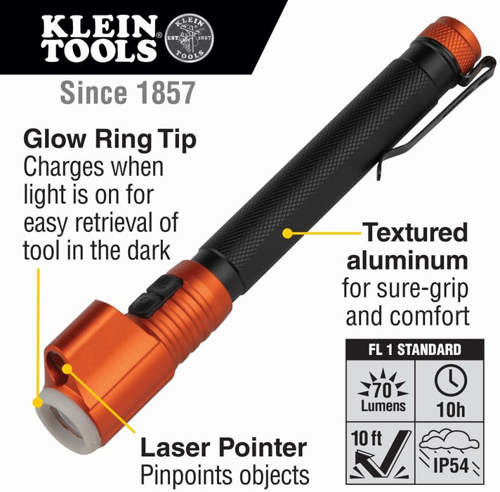 Klein Tools 56026R Inspection Penlight with Laser Pointer