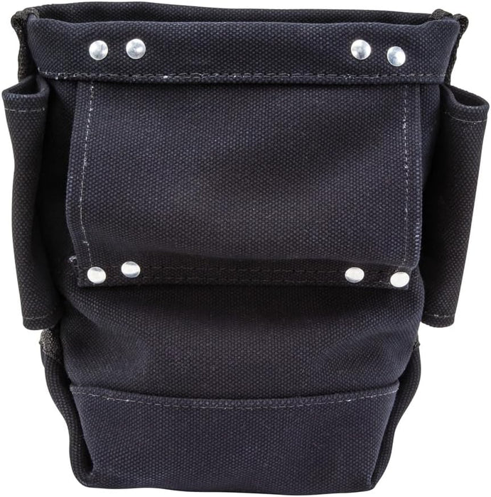 Klein Tools 5416TFR Tool Bag, Flame Resistant Canvas Bag for Bolt Storage with Double Reinforced Bottom and Tunnel Connect, 5 x 10 x 9-Inch