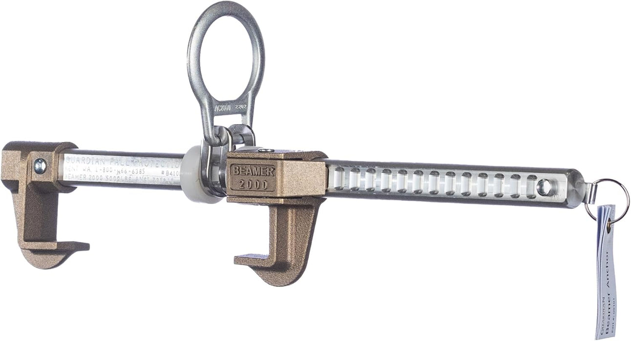 Guardian (00103) Beamer 2000 - Horizontal Beam Anchor, Fits 6 to 16 Inch Beams up to 1.25 Inches Thick, OSHA and ANSI Compliant Beamer, 6" - 16" Flange Width